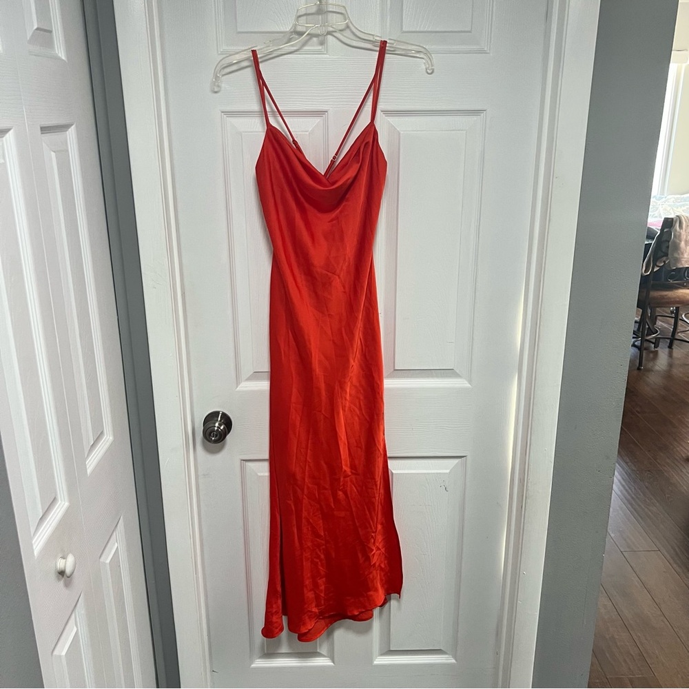 NWT Elegant Red Slip Dress Size M